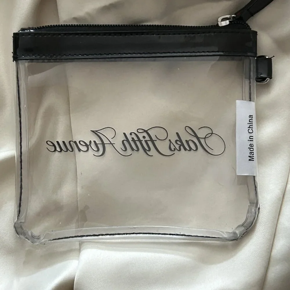 Saks Fifth Avenue - Plastic Clear Make-Up Bag - Brand New